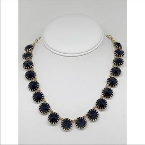 J. Crew Navy Blue Venus Flytrap Necklace